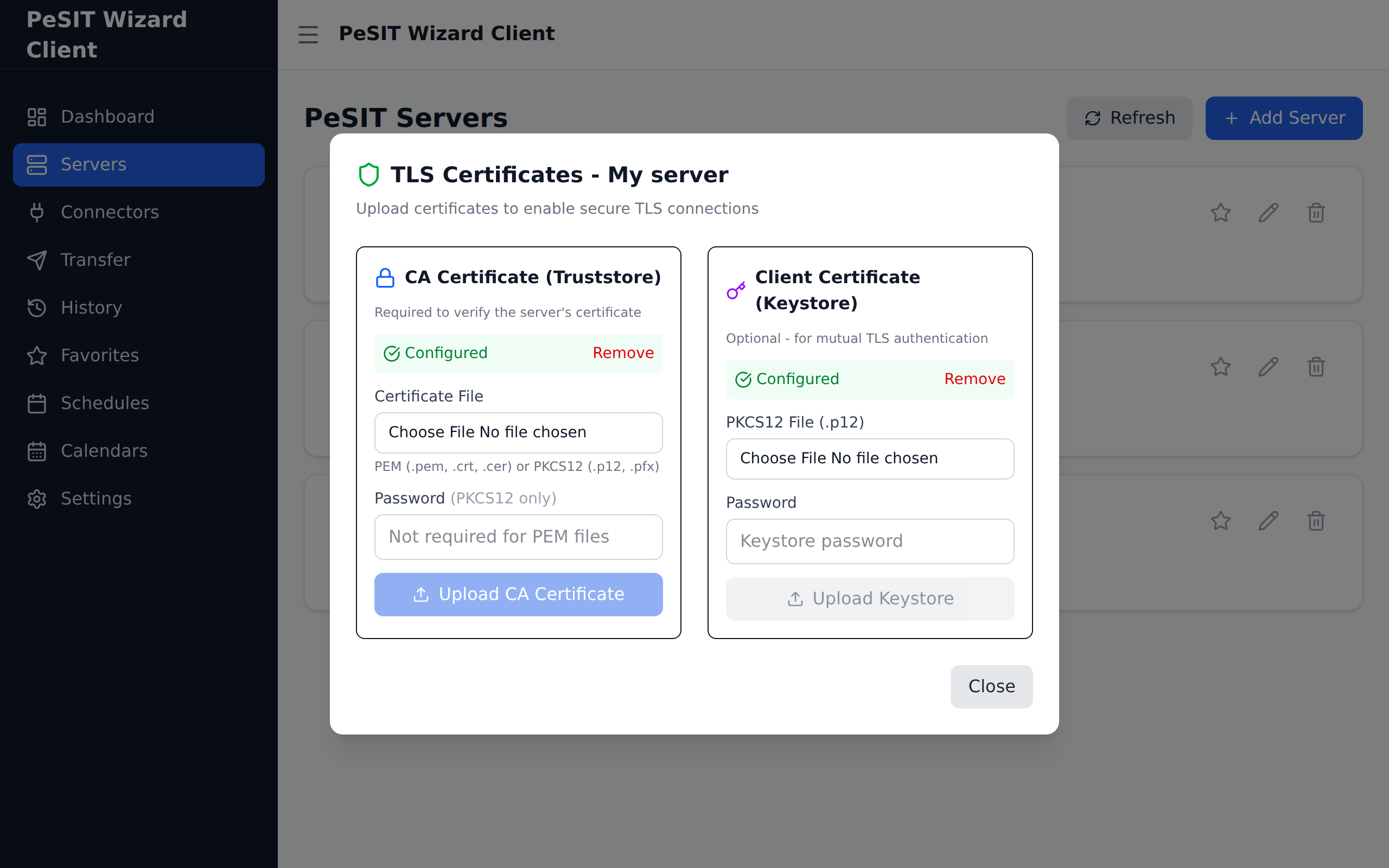 Import Client Certificate
